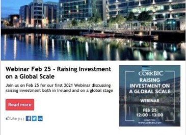BIC February News; Feb 25 Webinar Raising Investment; Apply to Pitch at the Venture Academy