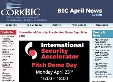 BIC April Newsletter; Accelerator Demo Day; Raising Investment; Clients etc.