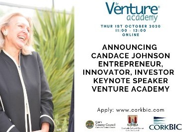 Candace Johnson to deliver Keynote Address at 2020 Venture Academy on Oct 1st - Register Today!