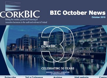 CorkBIC October Newsletter - Celebrating 30 Years