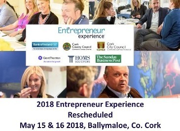 2018 Entrepreneur Experience Rescheduled for May 15 & 16 in Ballymaloe